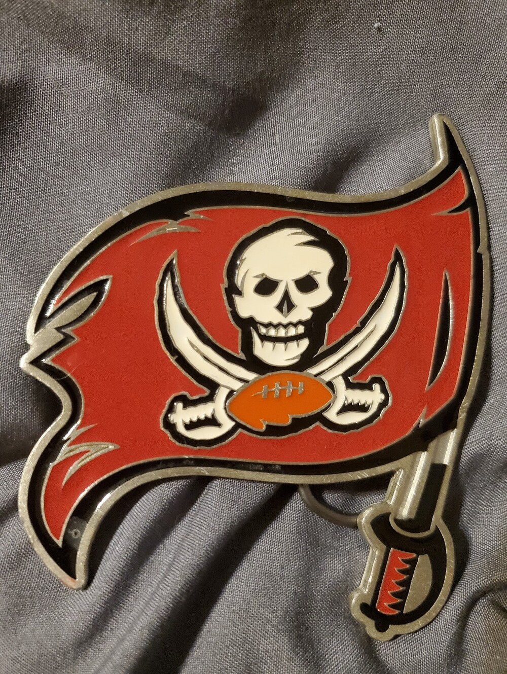 Official NFL Tampa Bay Buccaneers pewter belt buckle